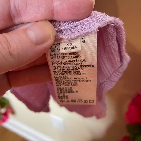 Free People Sky Full of Stars Lavender Crochet Tunic Top Size XS - Picture 8 of 15